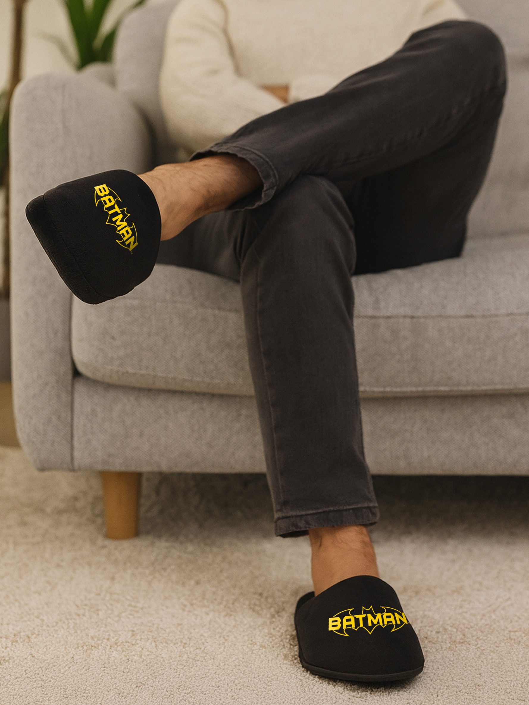 United Labels® DC Comics Batman Hausschuhe Puschen Schlappen Slipper Pantoffeln Hausschuh