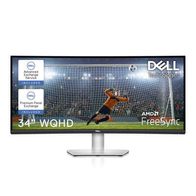 Dell 86.4cm (34) S3423DWC 21:09 2xHDMI+DP+USB-C Curved TFT-Monitor (3440 x 1440 px, Wide Quad HD, 4 ms Reaktionszeit, 100 Hz, VA, Curved, Adaptive-Sync, Lautsprecher, FreeSync, HDCP, Höhenverstellbar)
