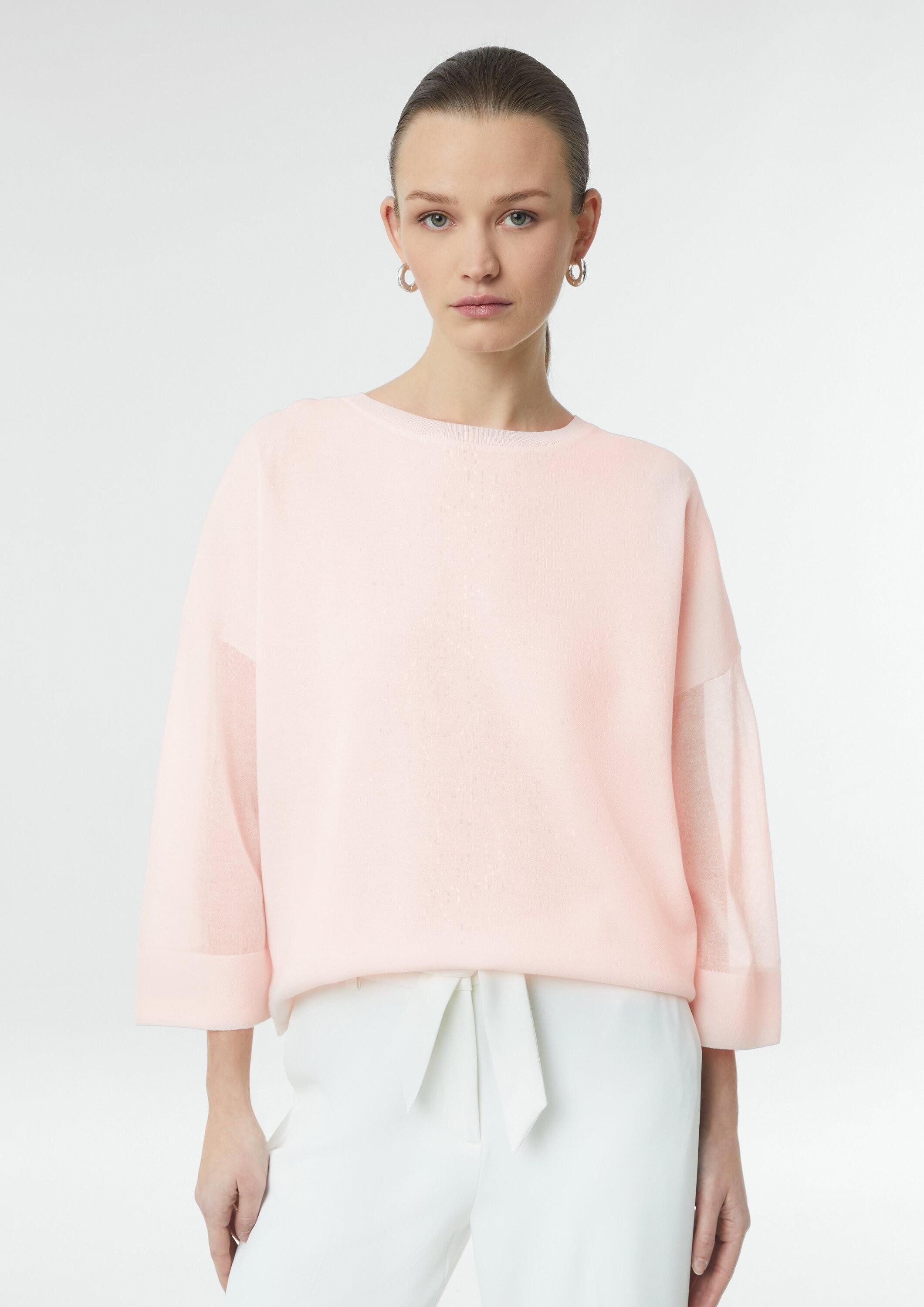 comma Longpullover Strickpullover Semi-transparentes Feinstrickshirt mit ve günstig online kaufen
