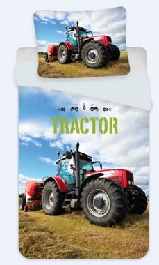 Kinderbettwäsche Traktor - Bettwäsche-Set 135x200, Decke, 100x140 und Handtuch, 70x140, TOP!, Baumwolle, 100% Baumwolle