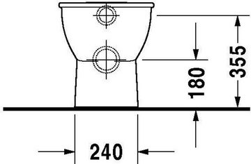 Duravit WC-Komplettset Duravit Stand-WC DARLING NEW ti Back-to-