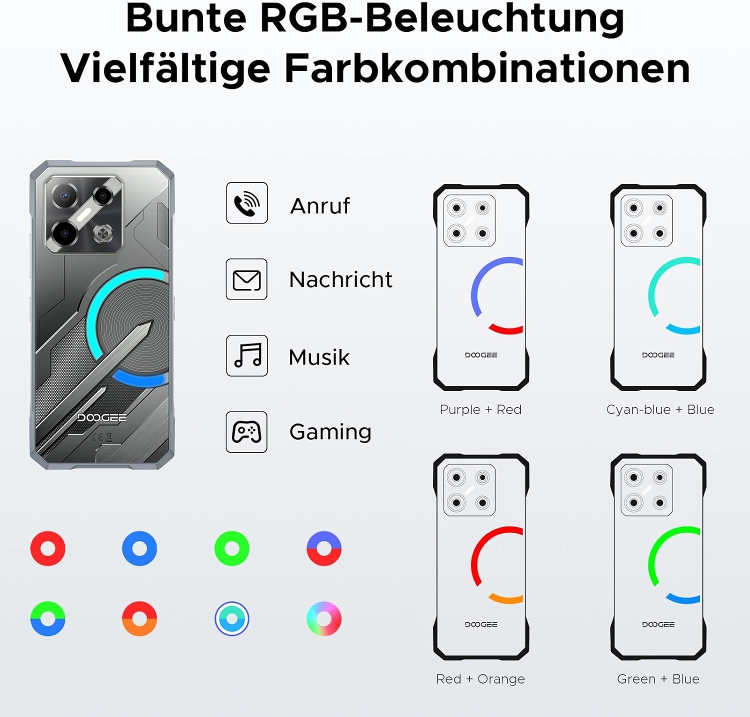 DOOGEE Blade GT Play 8GB+256GB/2TB TF, 6.72“FHD+ Ultradünn Smartphone Smartphone (6.72 Zoll, 256 GB Speicherplatz, 50 MP Kamera, 5800mAh,Dual 5G SIM,NFC, Fingerabdruck,Face ID,BT5.2)