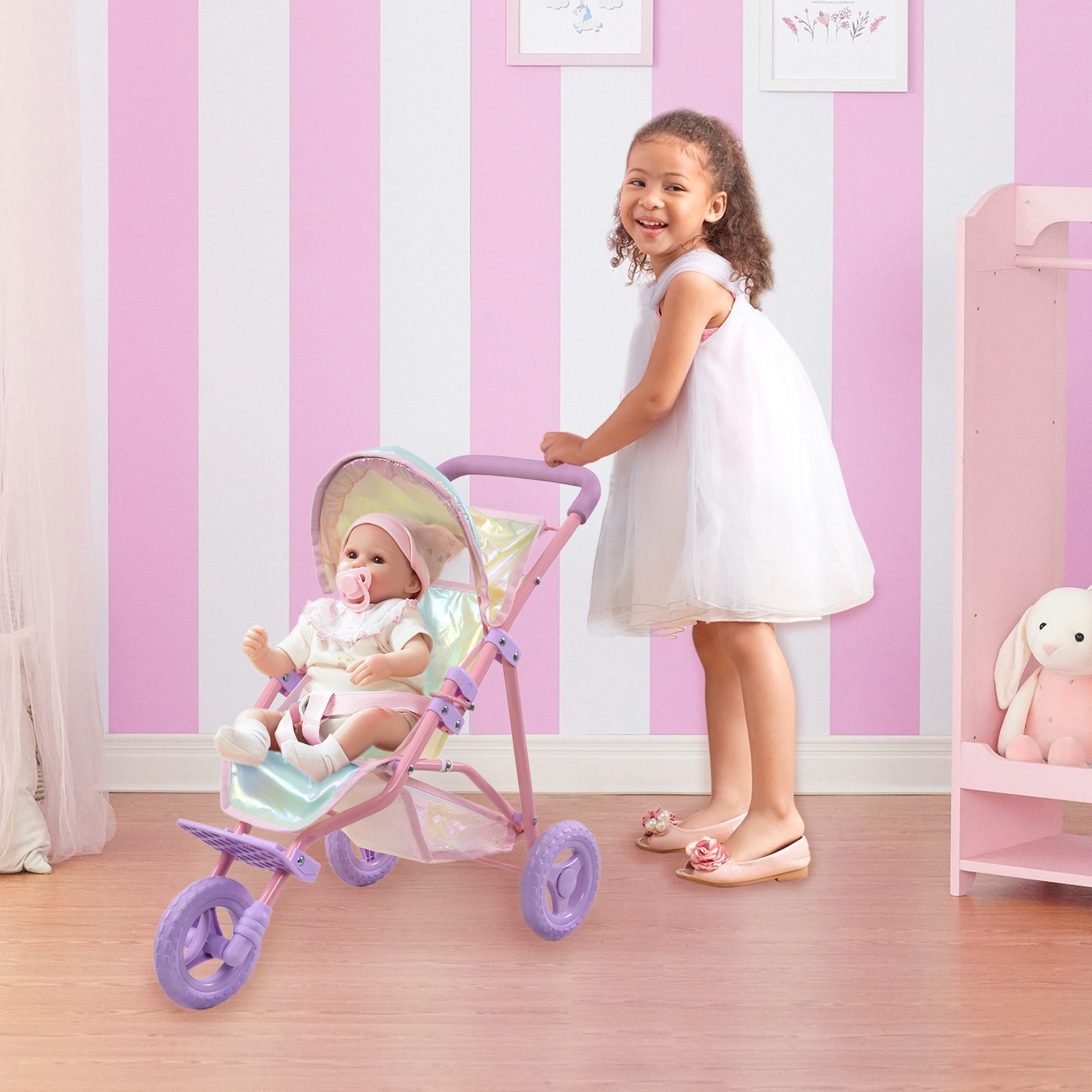 TEAMSON™ KIDS    Puppenwagen Puppenwagen Magical Dreamland lila regenbogen