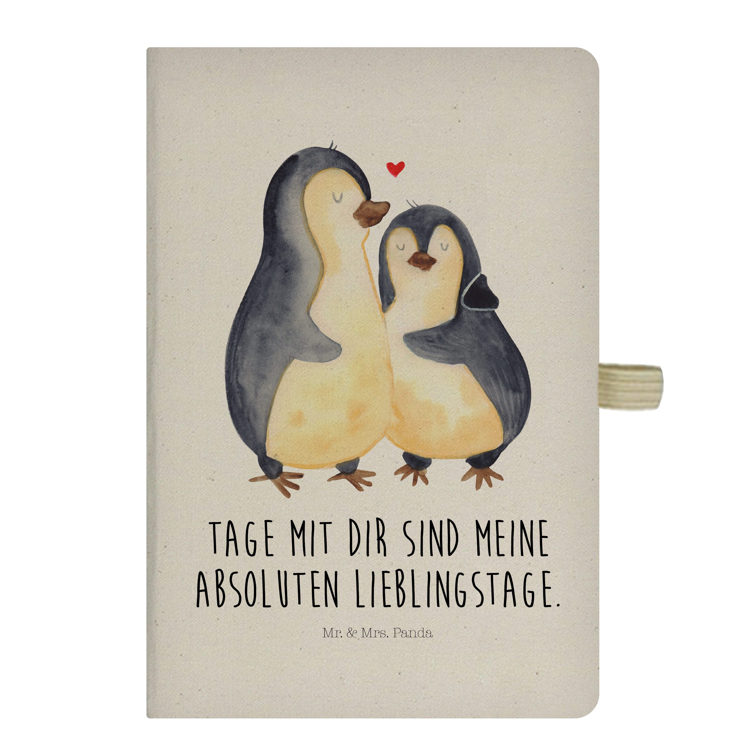 Mr. & Mrs. Panda Notizbuch Pinguin umarmen - Transparent - Geschenk, Liebesgeschenk, Hochzeitsta Mr. & Mrs. Panda, Hochwertiger Druck