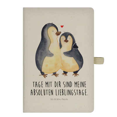 Mr. & Mrs. Panda Notizbuch Pinguin umarmen - Transparent - Geschenk, Liebesgeschenk, Hochzeitsta Mr. & Mrs. Panda, Hochwertiger Druck