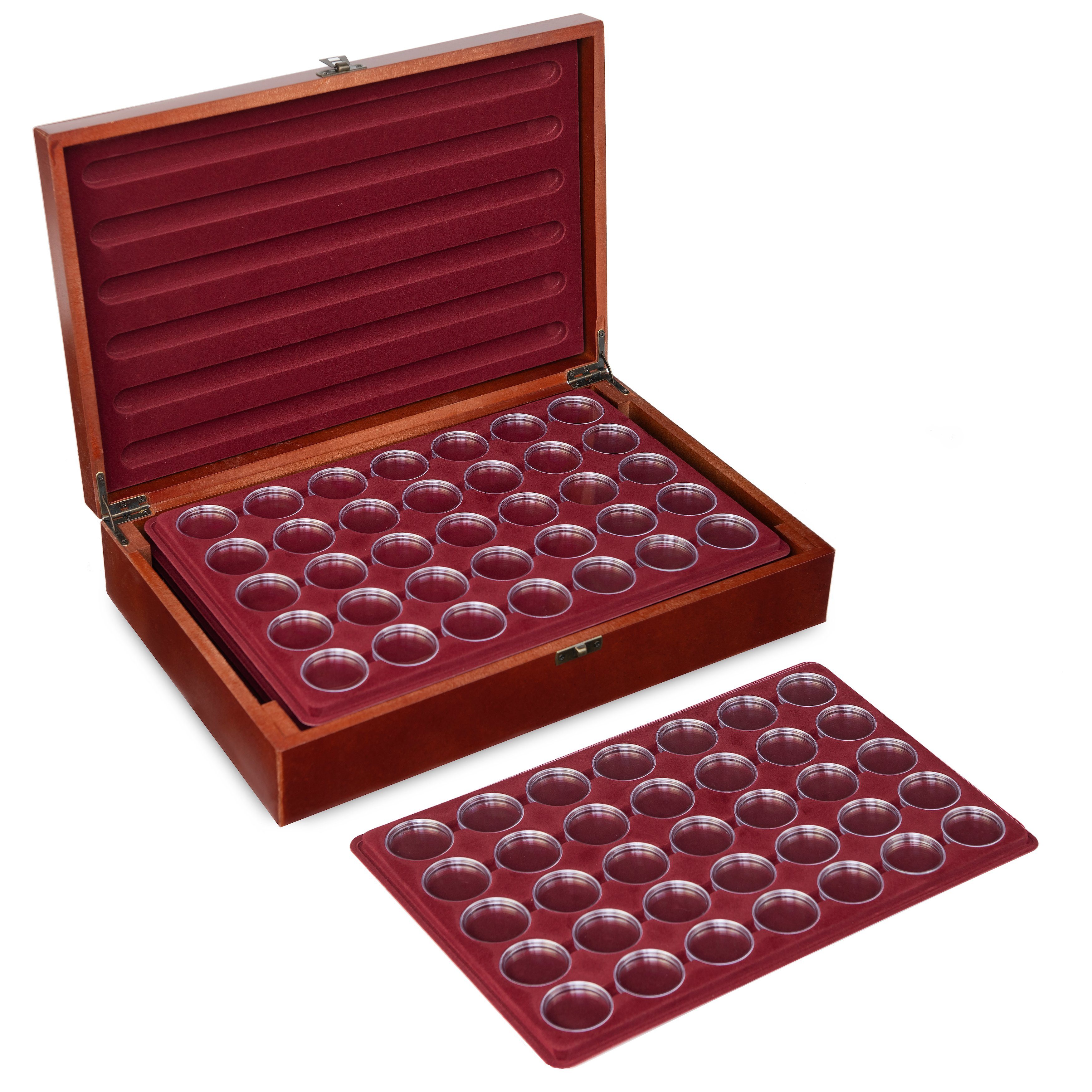 MC.Sammler Sammelkoffer Holz Münzkassette inkl 5 günstig online kaufen