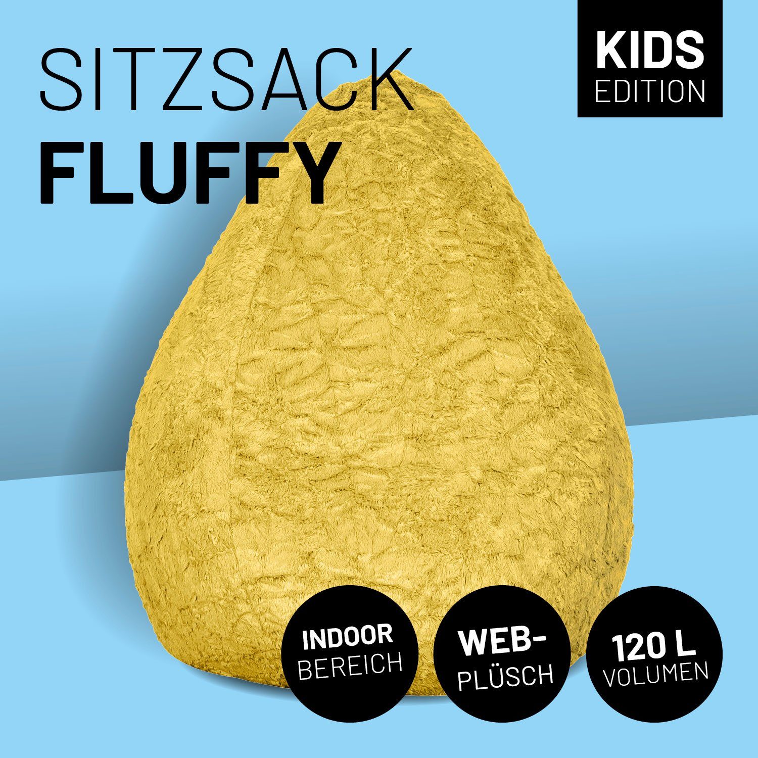Lumaland Sitzsack Luxury Fluffy Gaming waschbar, günstig online kaufen