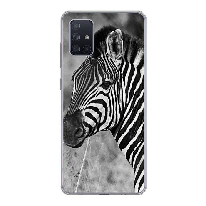 MuchoWow Handyhülle Zebra-Porträt Phone Case Handyhülle Samsung Galaxy A71 Silikon Schutzhülle