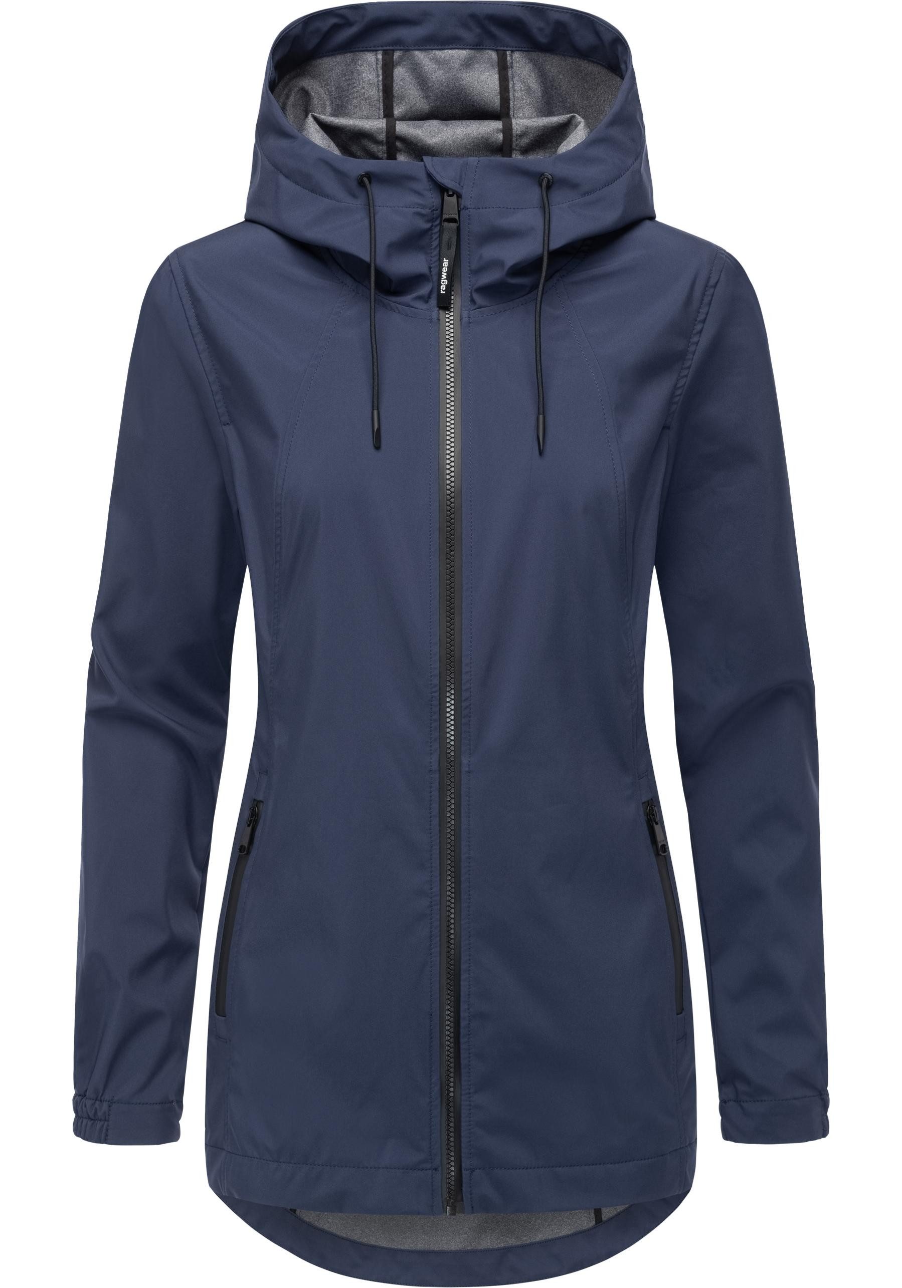Ragwear Kurzmantel Zuzka Sport Wasserdichter kurzer Übergangsmantel für Damen