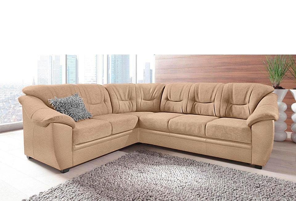 sit&more Ecksofa Savona L-Form, B: 262 cm, optional Bettfunktion, Federkern günstig online kaufen
