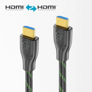 conecto conecto Premium Zertifiziertes 8K Ultra High Speed HDMI Kabel mit HDMI-Kabel, (50 cm)
