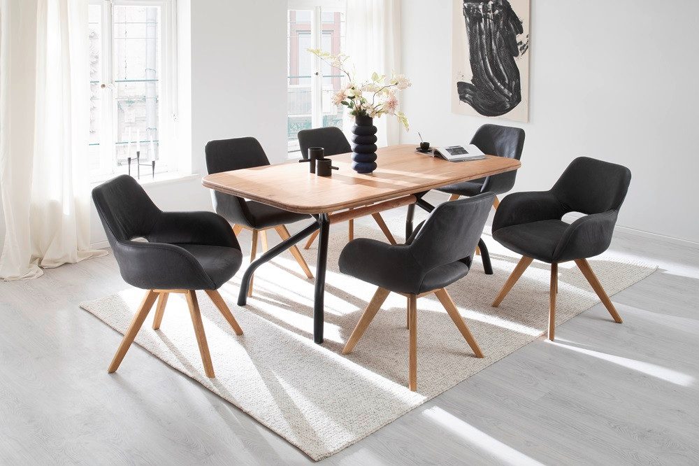 MCA furniture Esstisch Esstisch Biran, Akazie massiv, 180 x 100 (No-Set), 180 cm, Tisch, Esszimmertisch, Küchentisch