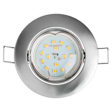 SEBSON LED Einbaustrahler Einbaustrahler Alu schwenkbar inkl. LED Modul 5W, Lochdurchmesser 75mm