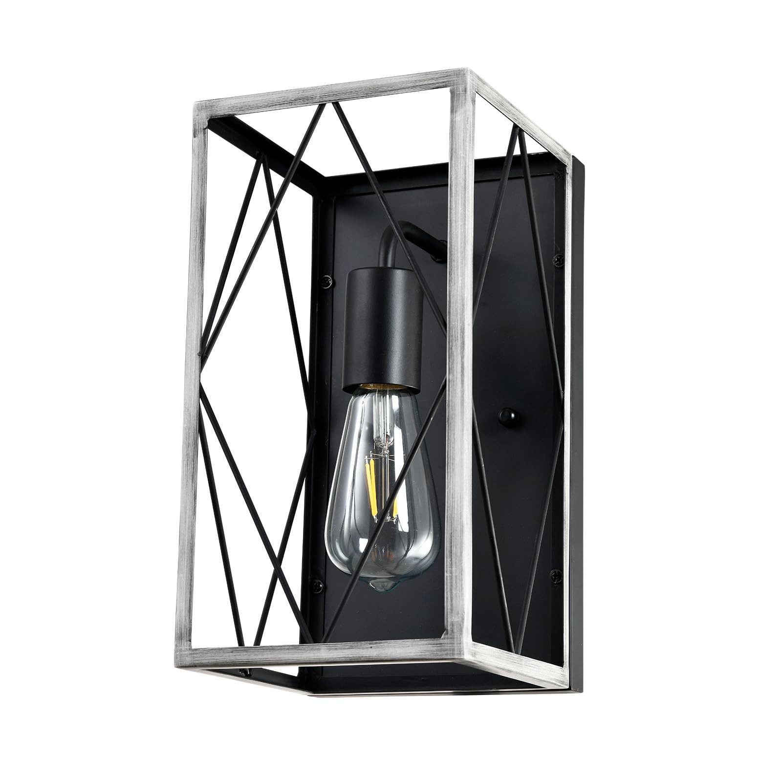 LQWELL Wandleuchte Wandbeleuchtung/Wandlampe Innenwandleuchte LED-Wandleuchte Lampe, keine Glühbirne, Mattschwarz Industrielle Wandspot Moderne Wandleuchte Flur Minimalistisch, für Schlafzimmer Wohnzimmer Studio Bar Theke Treppe Flur und Keller