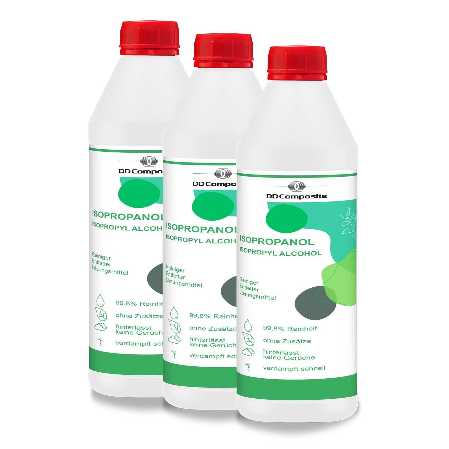 DD Composite 3 x 1Liter Isopropanol Reinigungsalkohol (Set, [- 3 x 1Liter Isopropanol technischer Reinigungsalkohol)