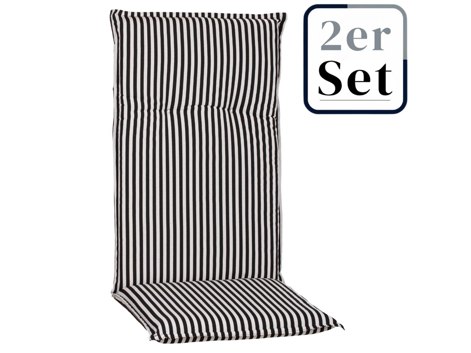 Green Spirit Polsterauflage Auflagen-Serie »Tupelo« schwarz-weiß, (Set, 2 St., 2er-Set)