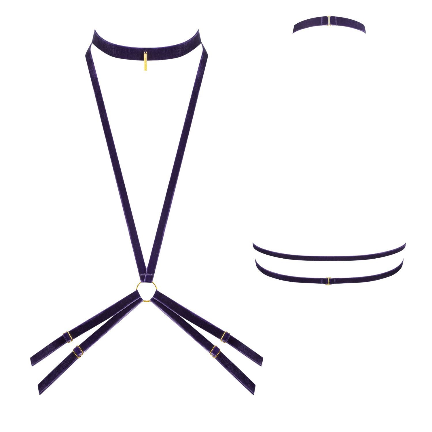 Maison Close Bandeautop Maison Close Les Fetiches Harness Samt violett