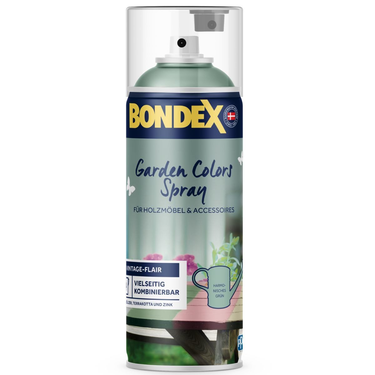 Bondex Sprühlack Bondex Garden Colors Spray, 0,4 l, Harmonisches Grün, Lack deckend