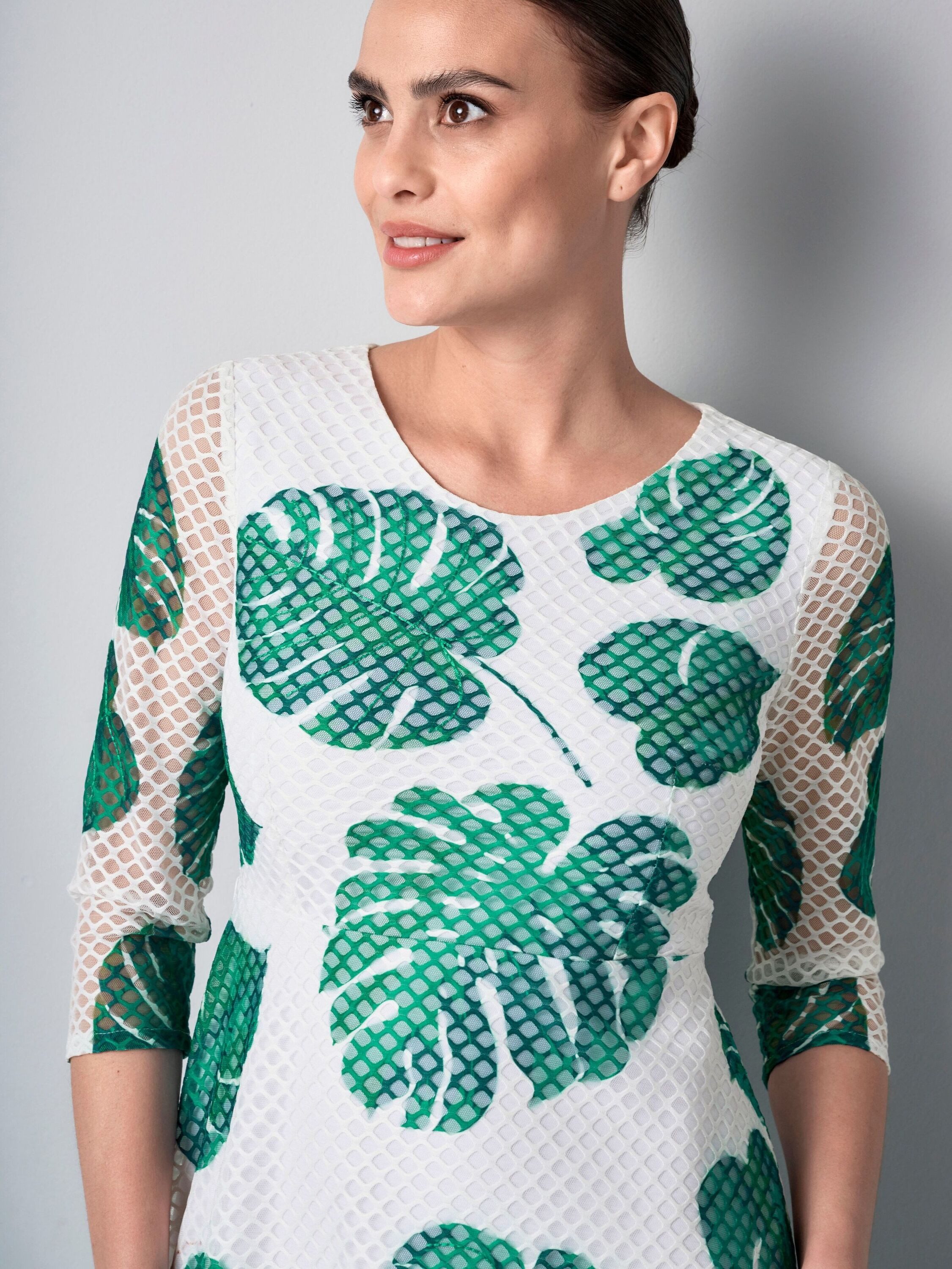 Alba Moda Druckkleid Kleid aus Lochspitze