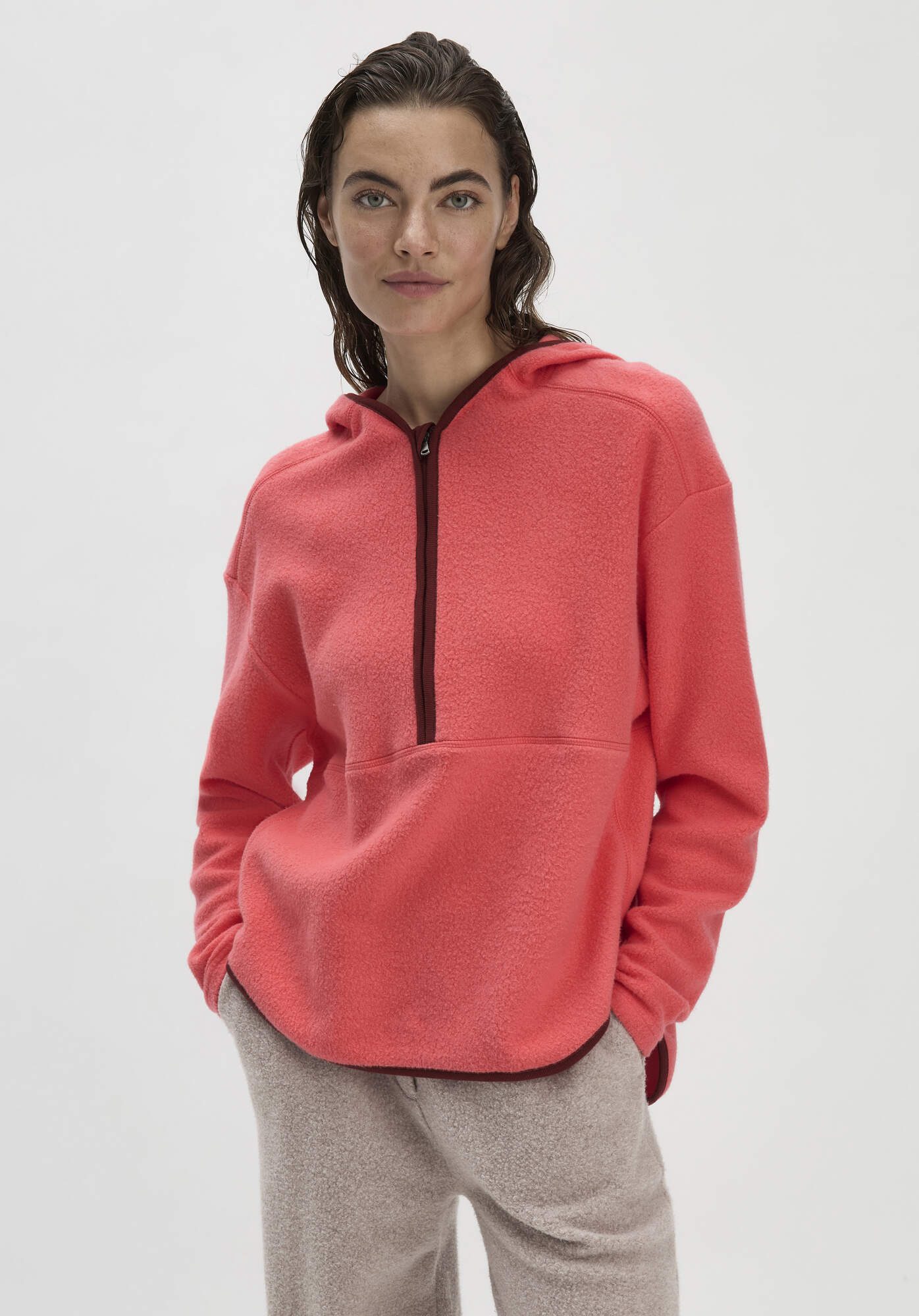 Hessnatur Fleecepullover aus reiner Bio-Baumwolle (1-tlg) günstig online kaufen