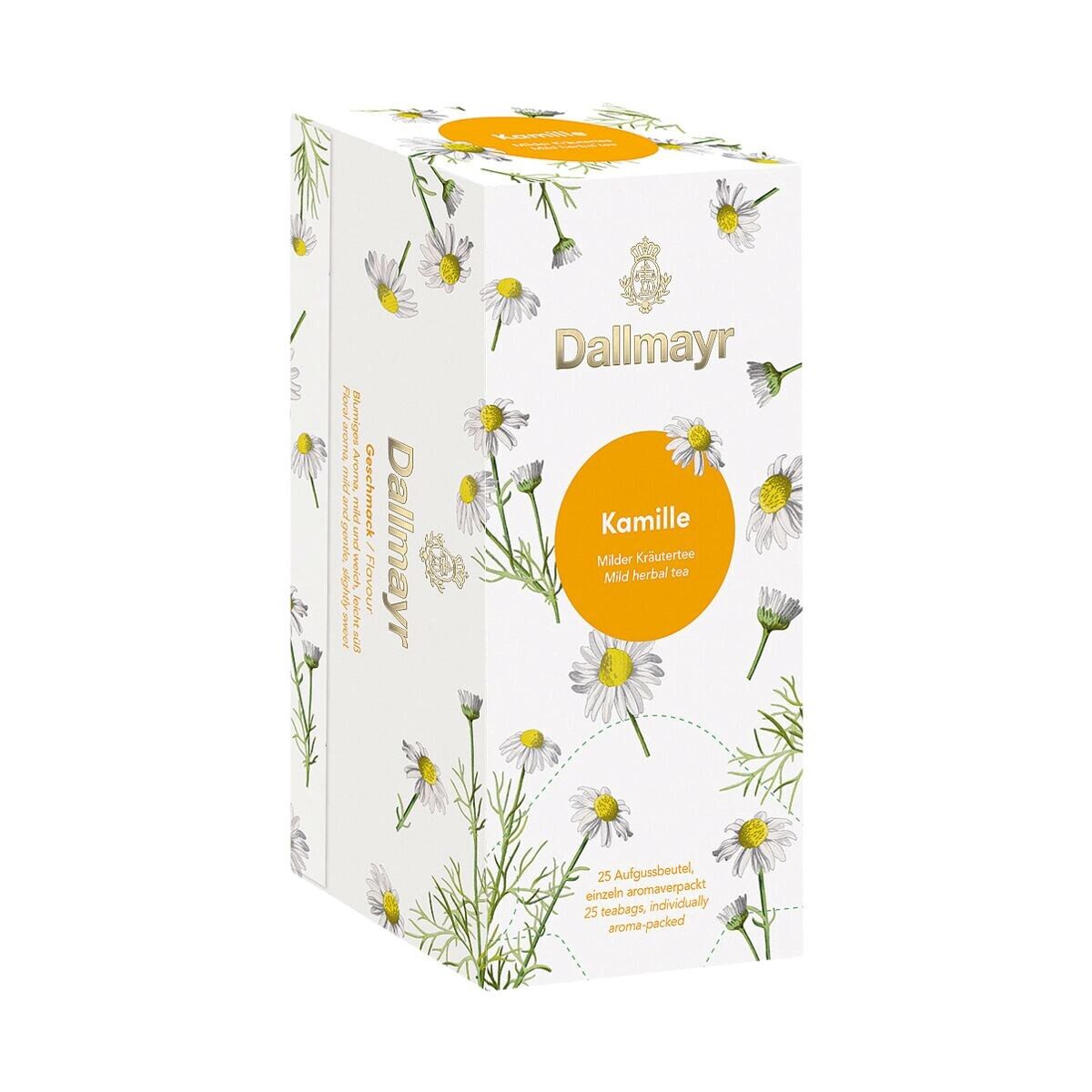 DALLMAYR Tee Kamille, 25 Aufgussbeutel, Kräutertee-Mischung