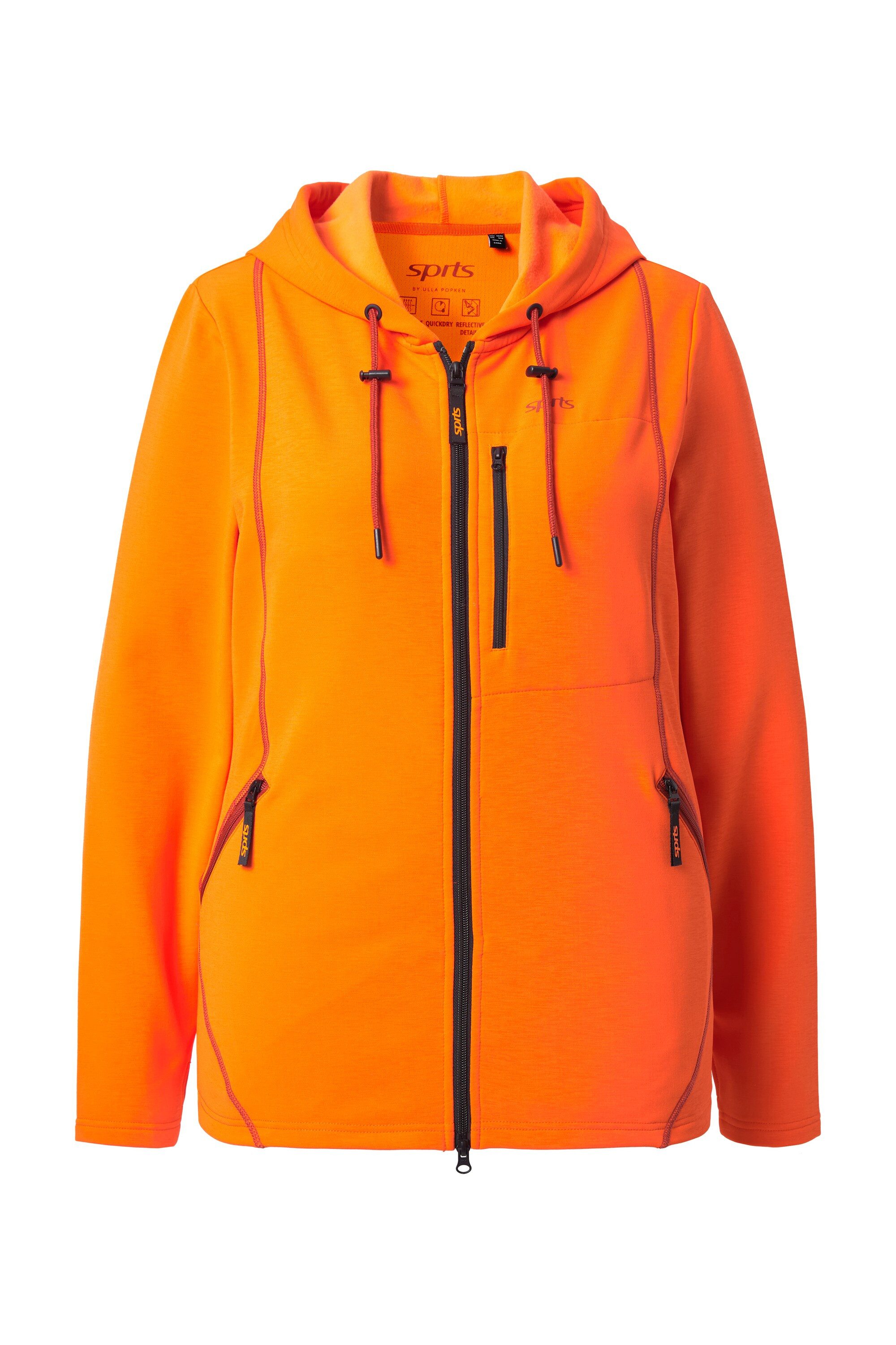 Ulla Popken Sweatjacke Sweatjacke 2-Wege-Zipper Kapuze Daumenloch günstig online kaufen