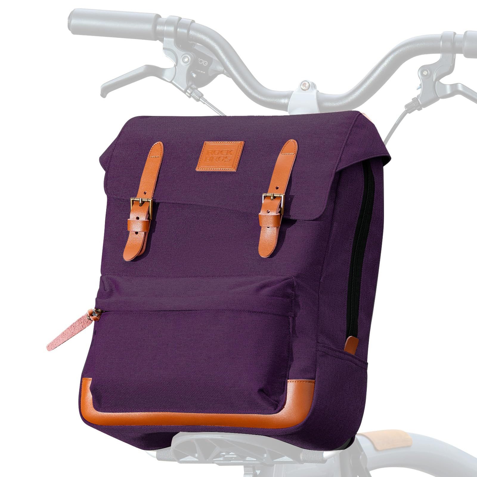 ROCKBROS Fahrradtasche Lenkertasche Rucksack für Brompton Faltrad, mit Laptopfach, kratzfest, multifunktional