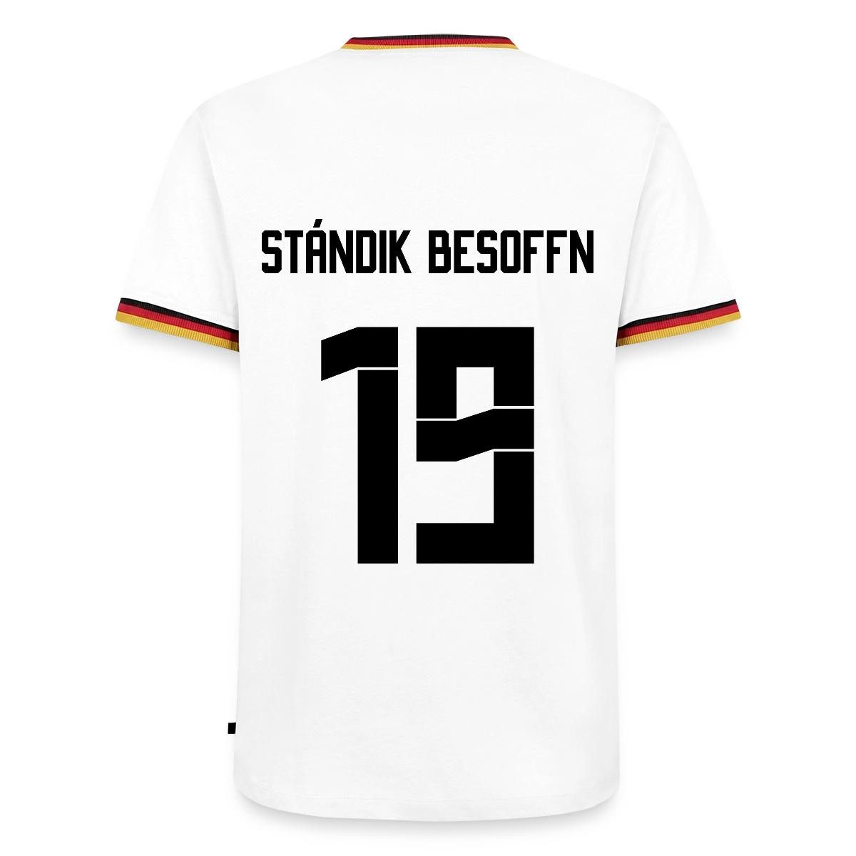 Spreadshirt T-Shirt Sauf Trikot Party Outfit Stándik Besoffen Männer Kontrast T-Shirt (1-tlg)