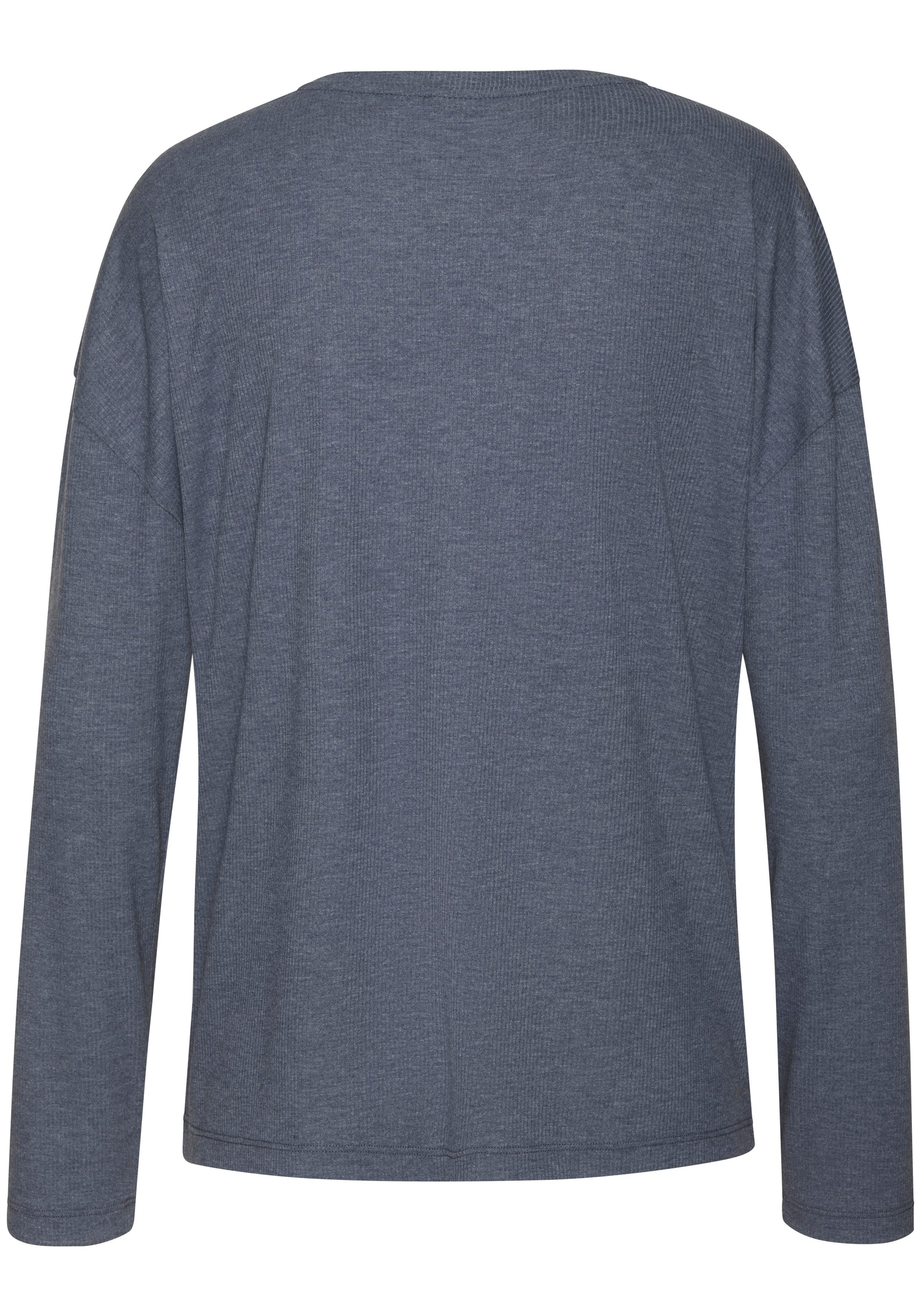 Vivance Dreams by Lascana Langarmshirt in weicher Rippqualität