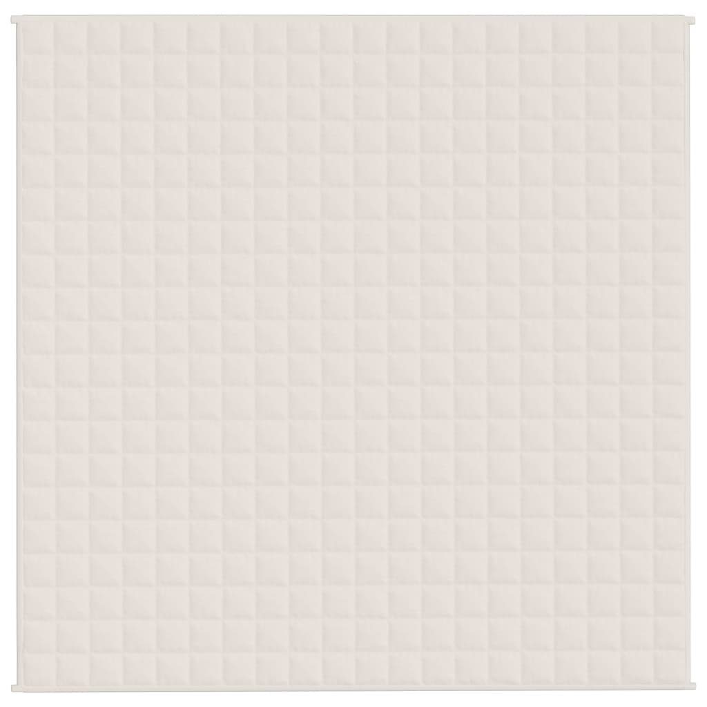 vidaXL Einziehdecke 200 x 200 cm Gewichtsdecke Hellcreme 200x200 cm 9 kg Stoff Therapie Be