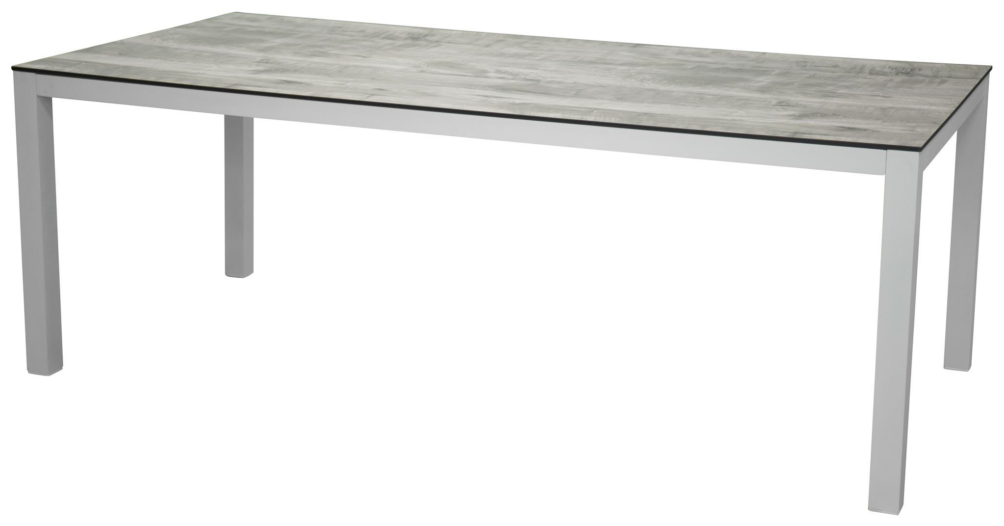ebuy24 Gartentisch weiß grau. Llama Esstisch