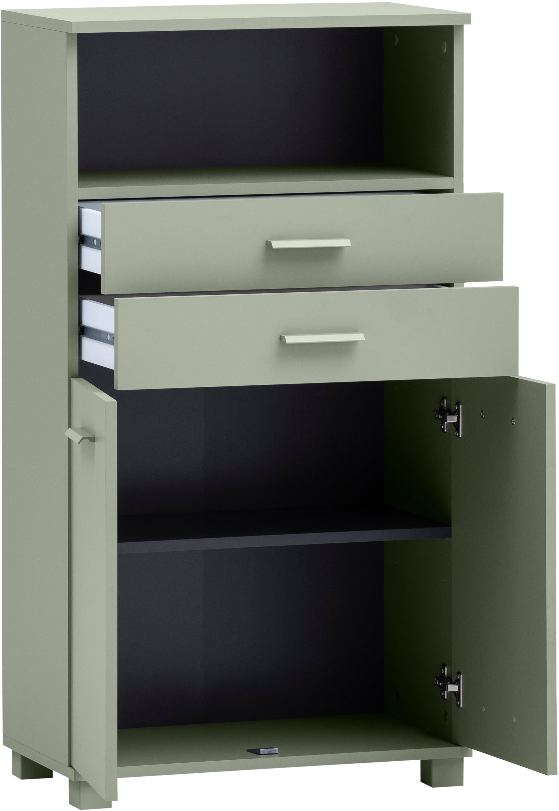 Schildmeyer Midischrank Mono, in zwei Breiten verfügbar, mit Schubkästen und Ablagefach Made in Germany