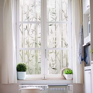 Fensterfolie 3D Fensterfolie Sichtschutz Folie Fenster Selbstklebend für Badezimmer, Lubgitsr