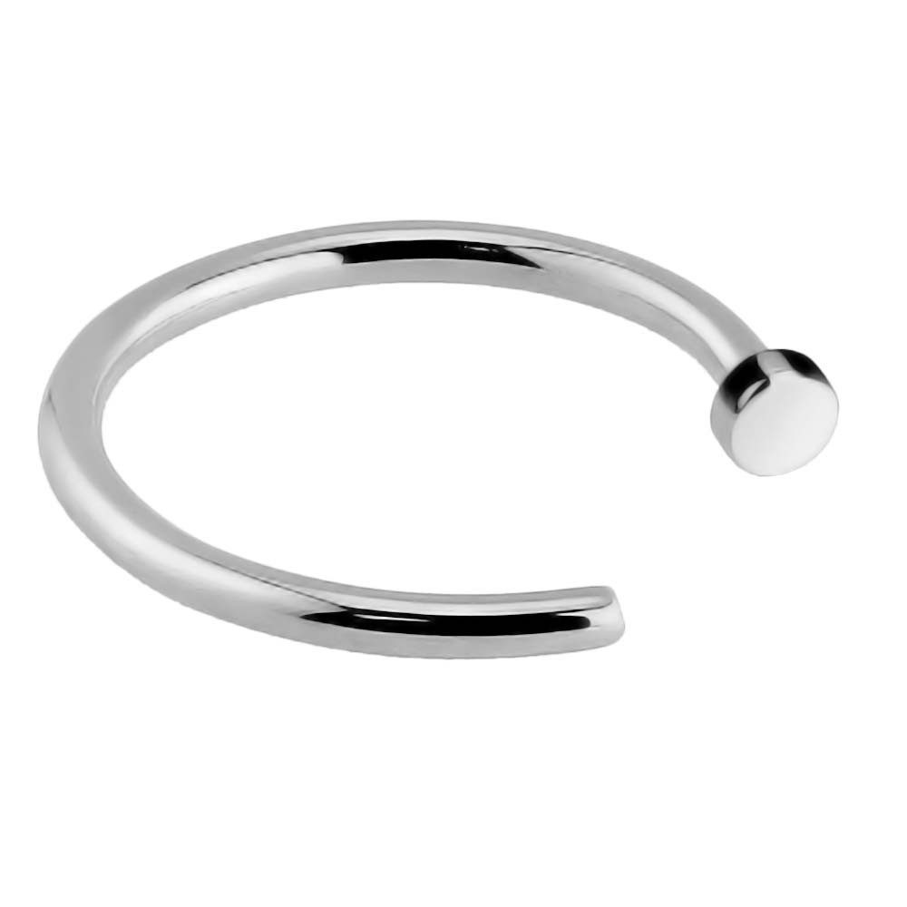 viva-adorno Nasenpiercing 0,8mm Nasenring Piercing Hoop Ring offen Chirurgenstahl 316L, Helix Nasenstecker Ohrpiercing