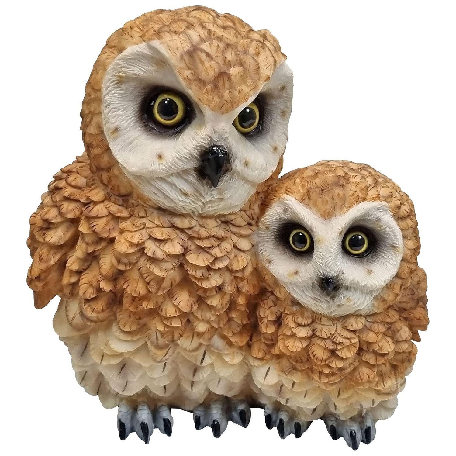 Fachhandel Plus Tierfigur Eulen-Paar – Detailreiche Tierfigur 24 cm hoch, für Haus & Garten (1 St), dieses Duo ist ein Highlight für Sammler und Liebhaber