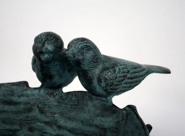 Bronzeskulpturen Skulptur Bronzefigur große Vogeltränke
