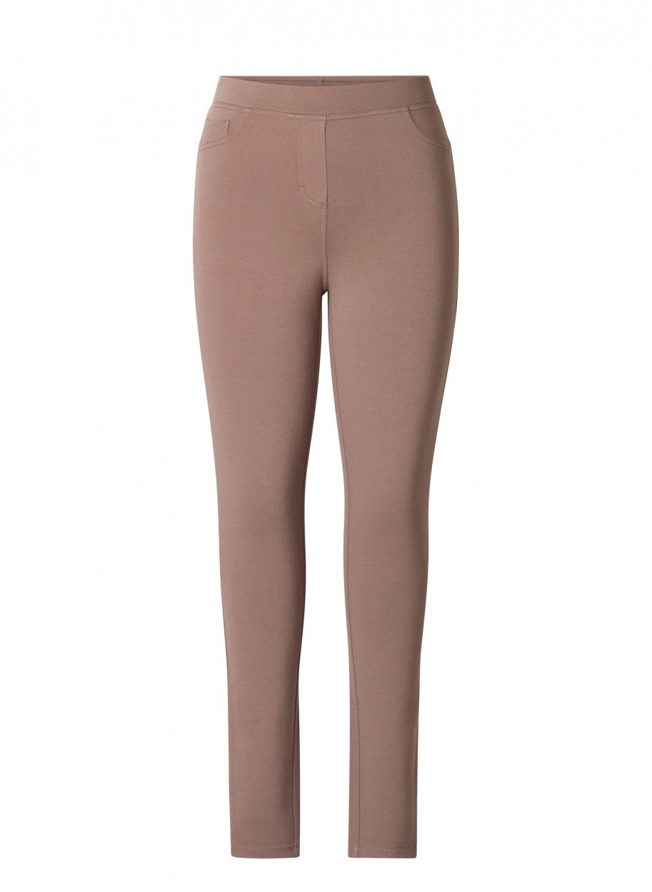 Base Level Curvy Treggings mit elastischem Bund und angedeuteten Eingrifftaschen