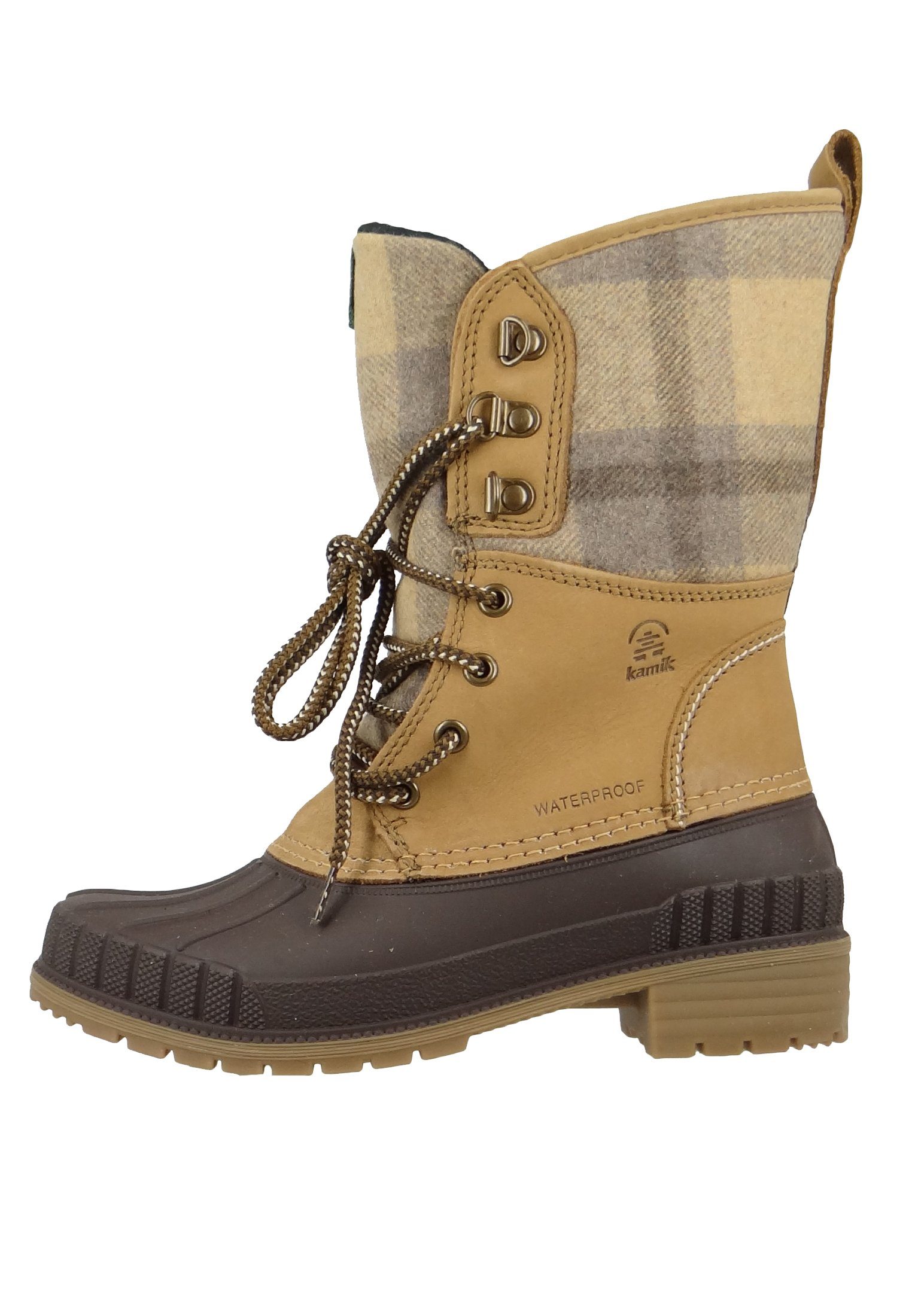 Kamik NK2186 Sienna 2 Waterproof TAN Plaid Stiefel