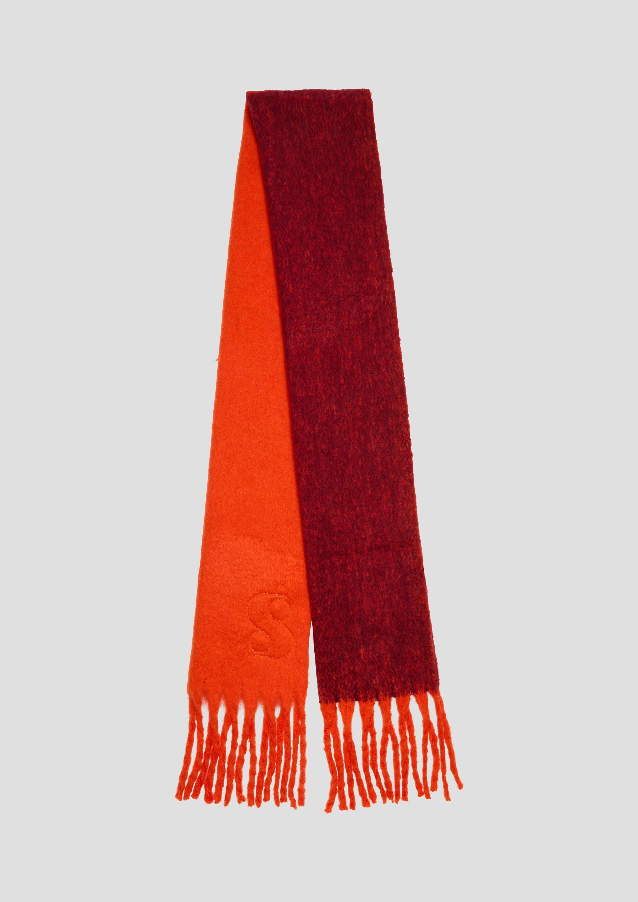 s.Oliver Schal Tuch, Fransenschal in Bicolor-Optik