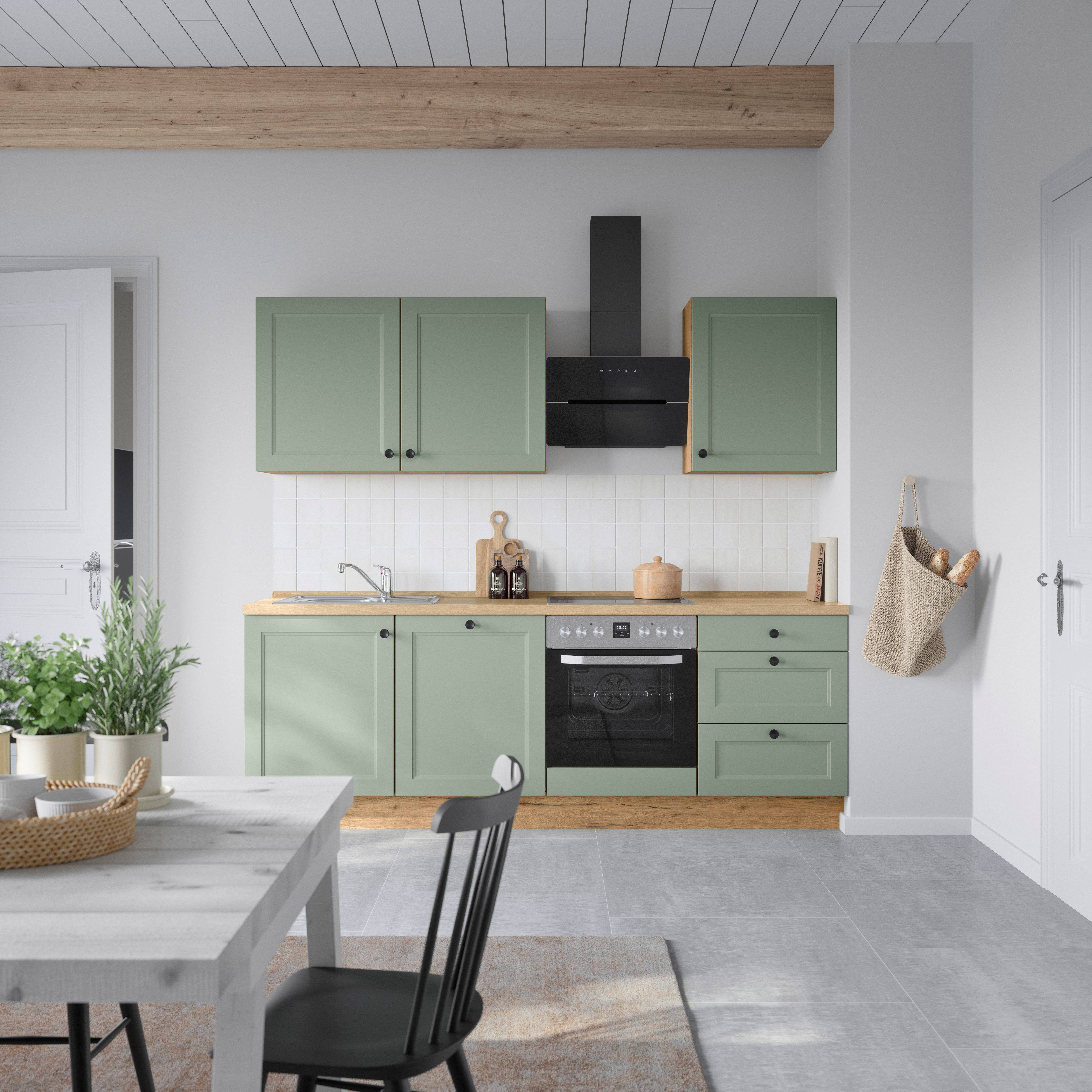 nobilia® Küchenzeile "Cascada II", vormontiert, Breite 240 cm, Ausrichtung günstig online kaufen