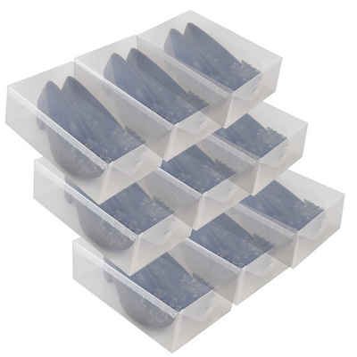 Dynasun Schuhbox PP368T (9 St), Schuhbox Schuhkasten Lagerkasten Box Schuhschachtel für Aufbewahrung