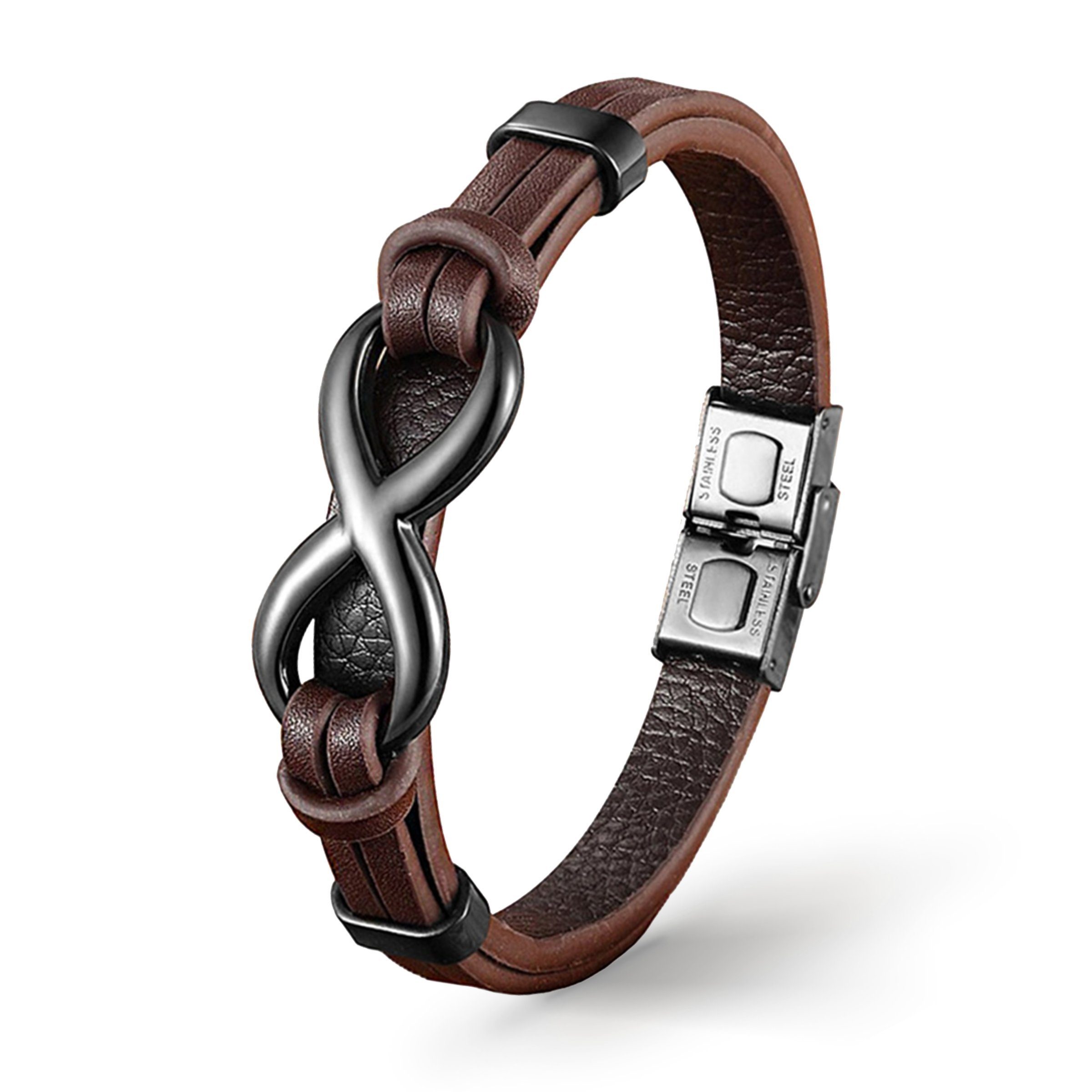 UNIQAL.de Lederarmband »Unendlichkeit Leder Armband "INFINITY" Herren«  (Edelstahl, Echtleder, Casual Style, Handgefertigt), Designed in Germany  online kaufen | OTTO