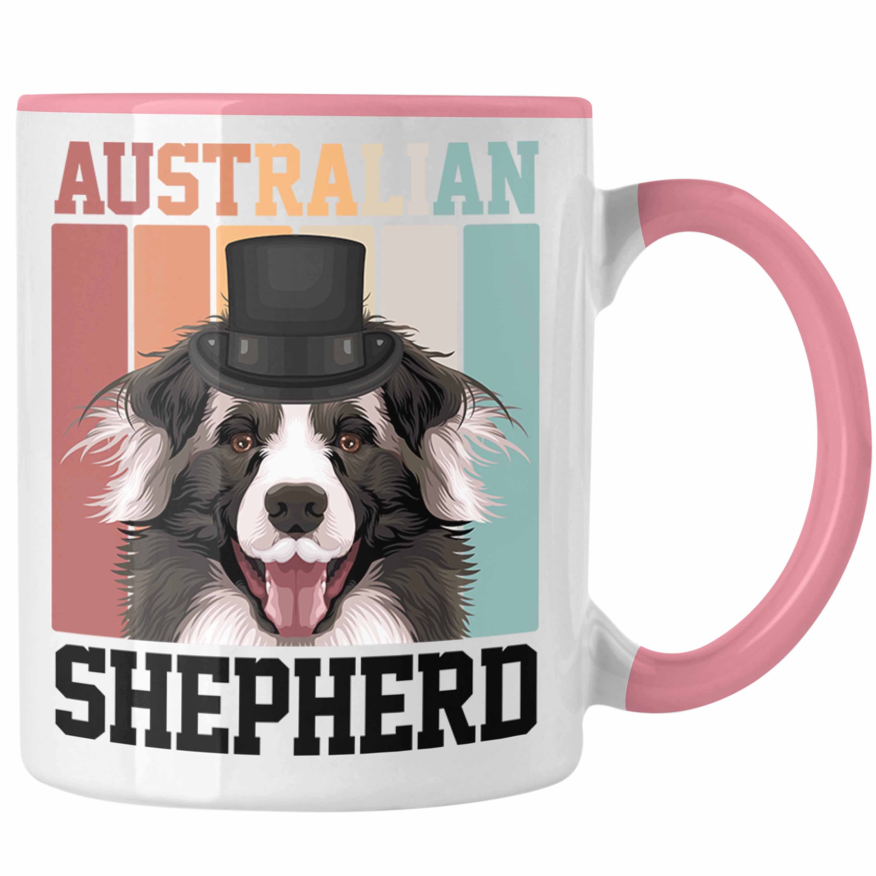 Trendation Tasse Australian Shepherd Besitzer Tasse Geschenk Lustiger Spruch Geschenkid Rosa