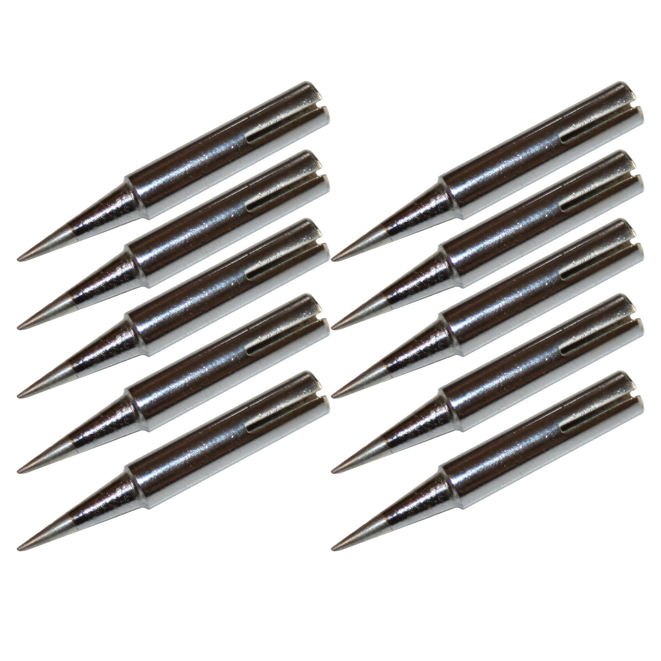 ETT Marketing GmbH Lötkolben 10er Set Ersatz Lötspitze für Micro Lötnadel 12V/8W
