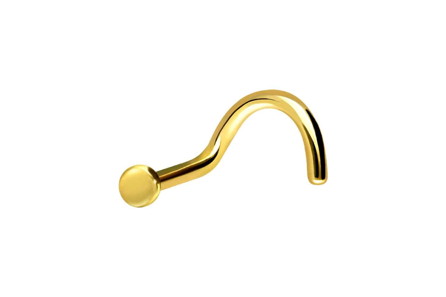 Nasenpiercing Titan Nasenstecker Spirale PLATTE