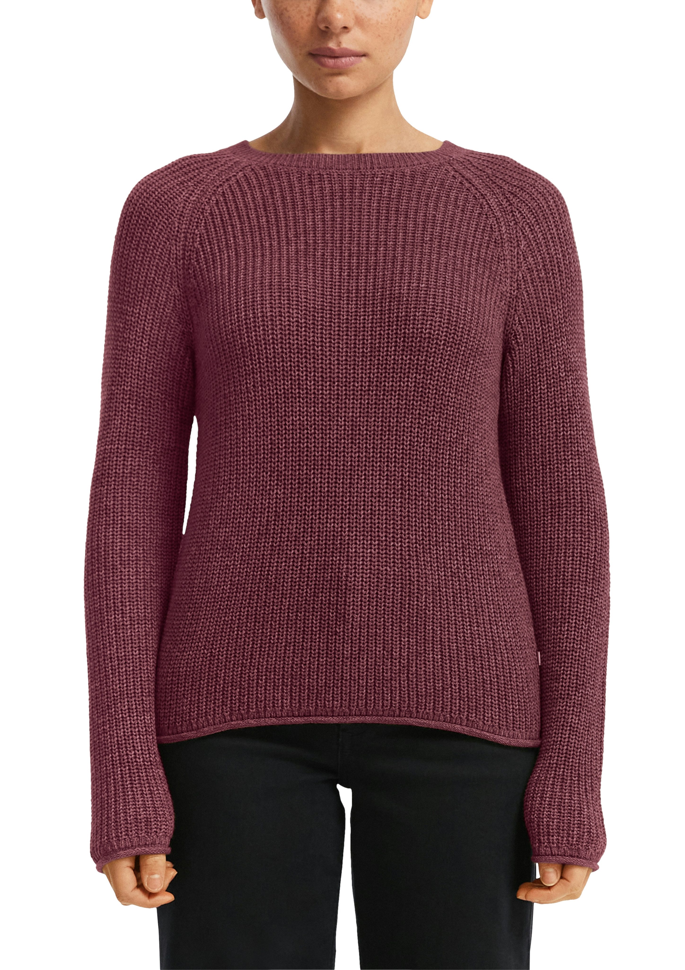 QS Strickpullover mit Strickmuster und Rundhalsausschnitt günstig online kaufen