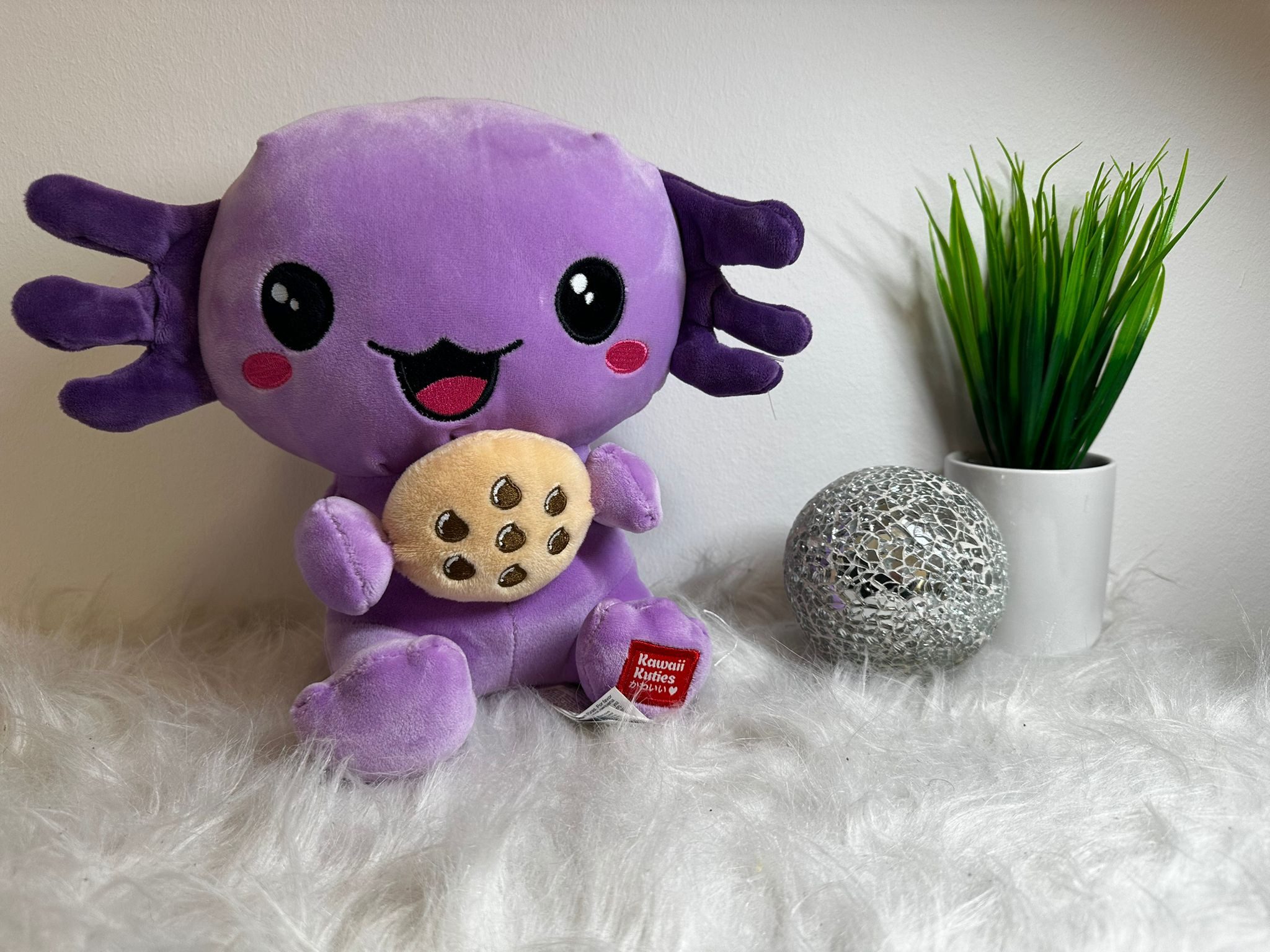 Kawaii Kuscheltier Axolotl Kuscheltier Echse Molch Figur Plüsch 24 cm Plüsch lila (1-St), Axolotl Plüschtier Molch Kuscheltier Figur Plüschtier Wassertier