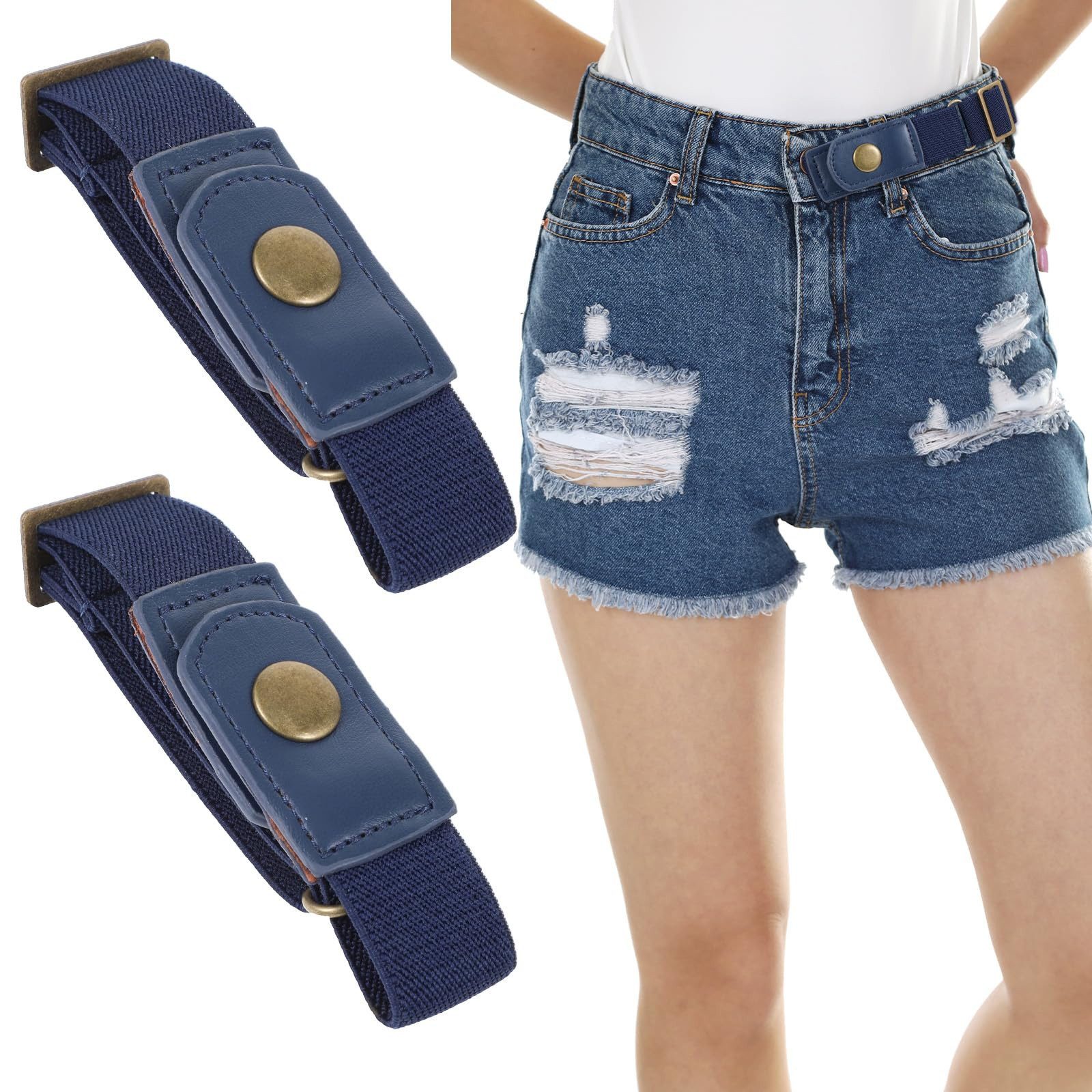 nsihing Stretchgürtel Elastischer Gürtel ohne Schnalle für Damen und Herren,Unsichtbarer verstellbarer Gürtel für Herren,elastischer schnallenloser Gürtel
