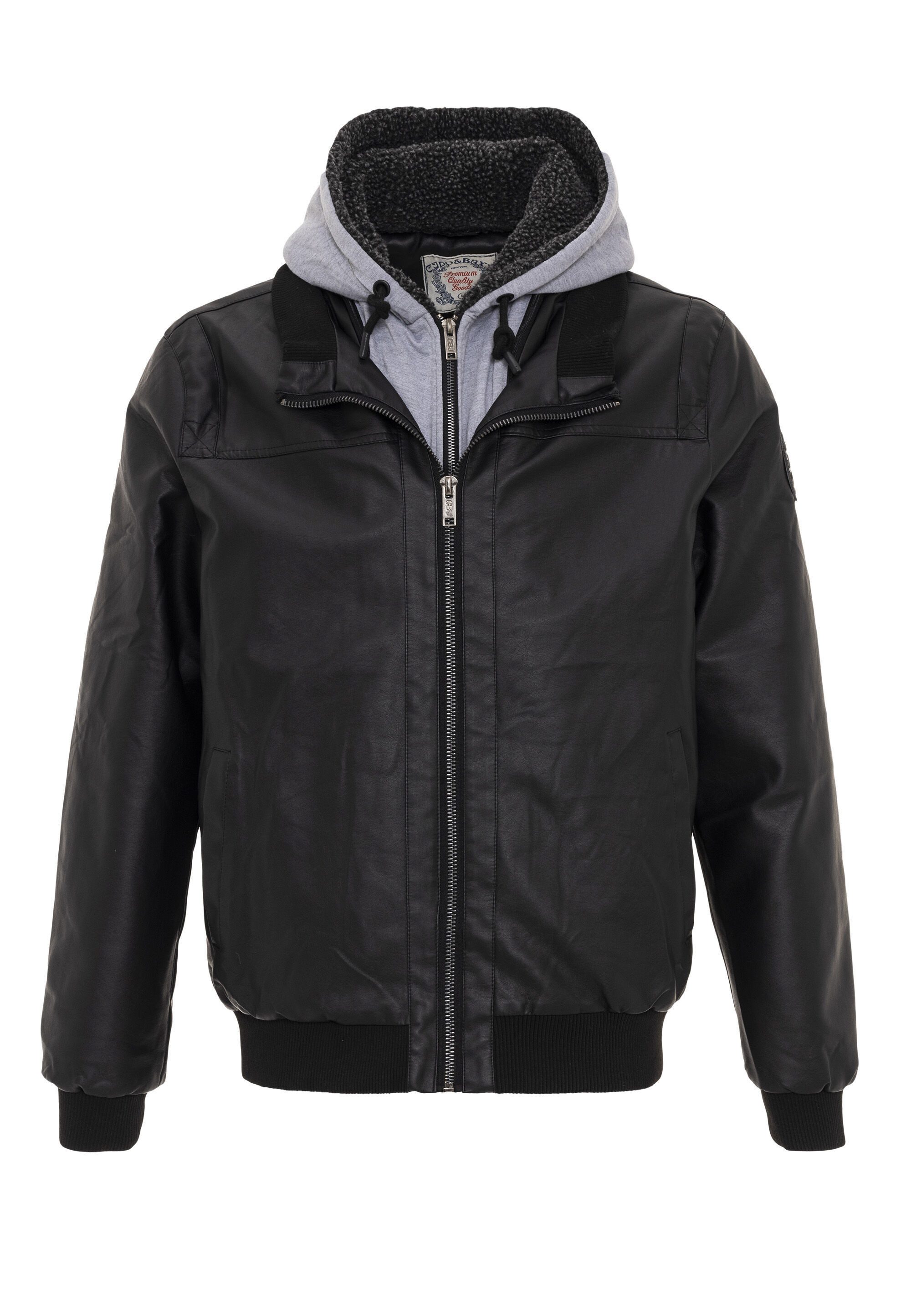 Cipo & Baxx Lederimitatjacke Jacke mit herausnehmbarer Innenjacke günstig online kaufen
