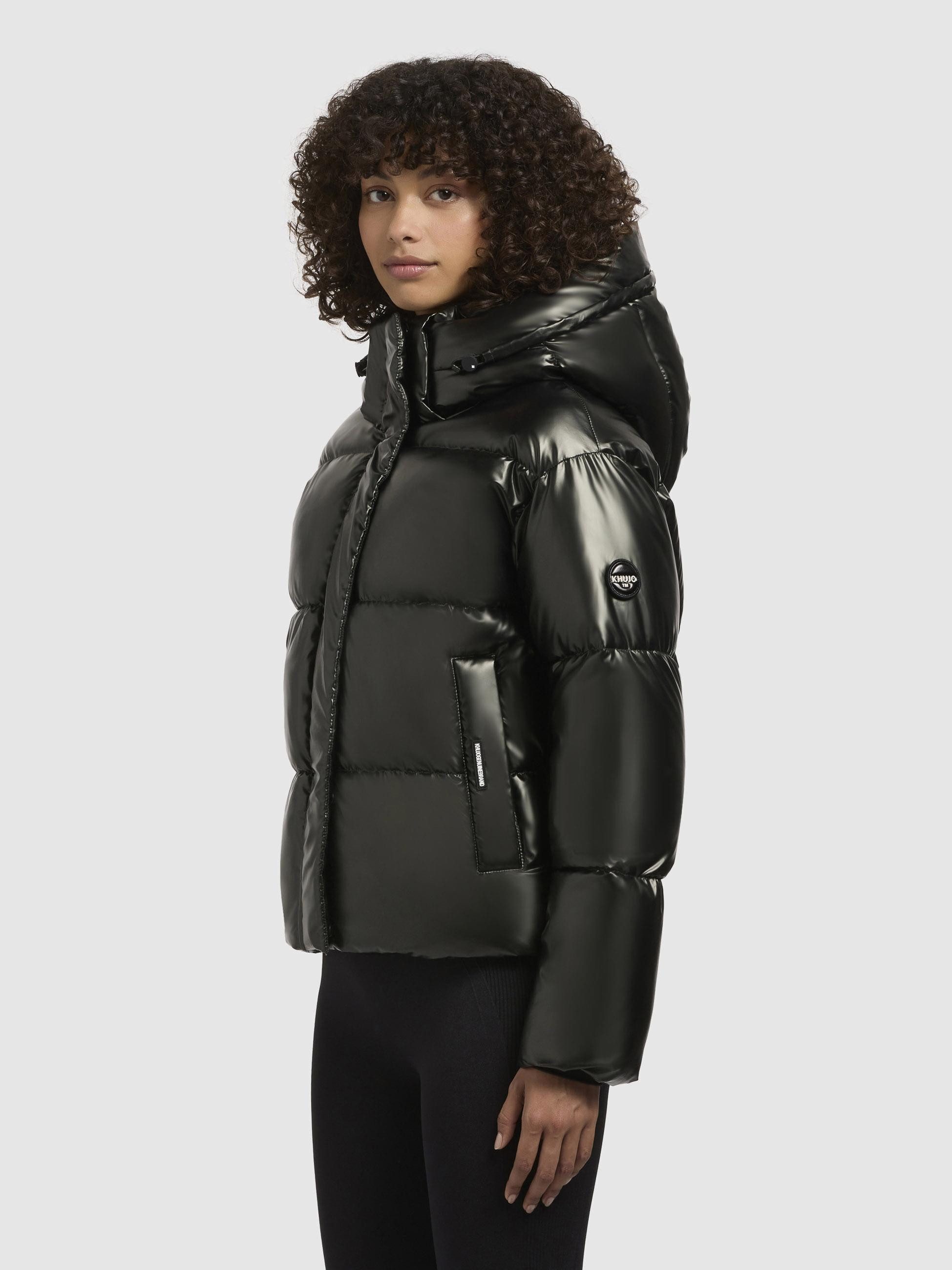 khujo Steppjacke Devina Shiny-YM Glänzende kurze Winterjacke für Damen